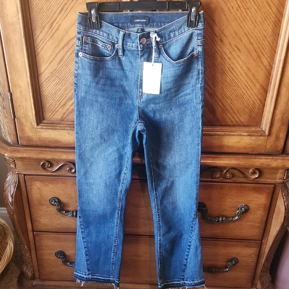 NWT J. Crew Billie Demi Boot Crop Jeans 26